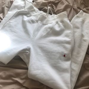 Champion high waist jogger white